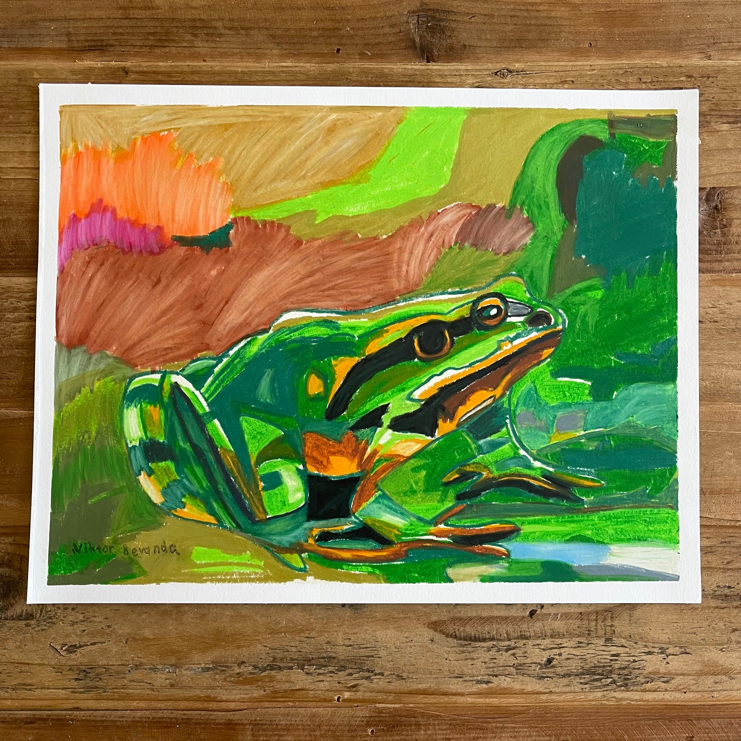Frog - ORIGINAL 11x14"