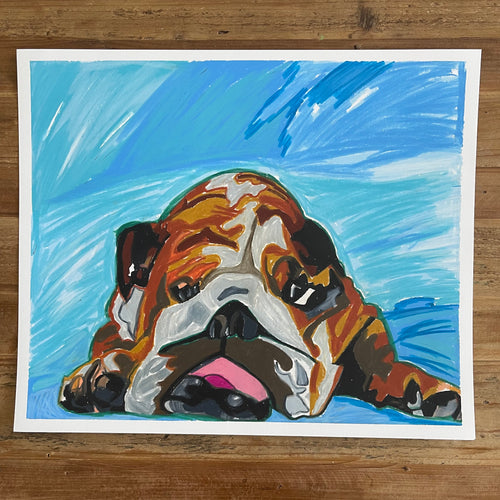 Bulldog - ORIGINAL 14x17" - Vichy's Art