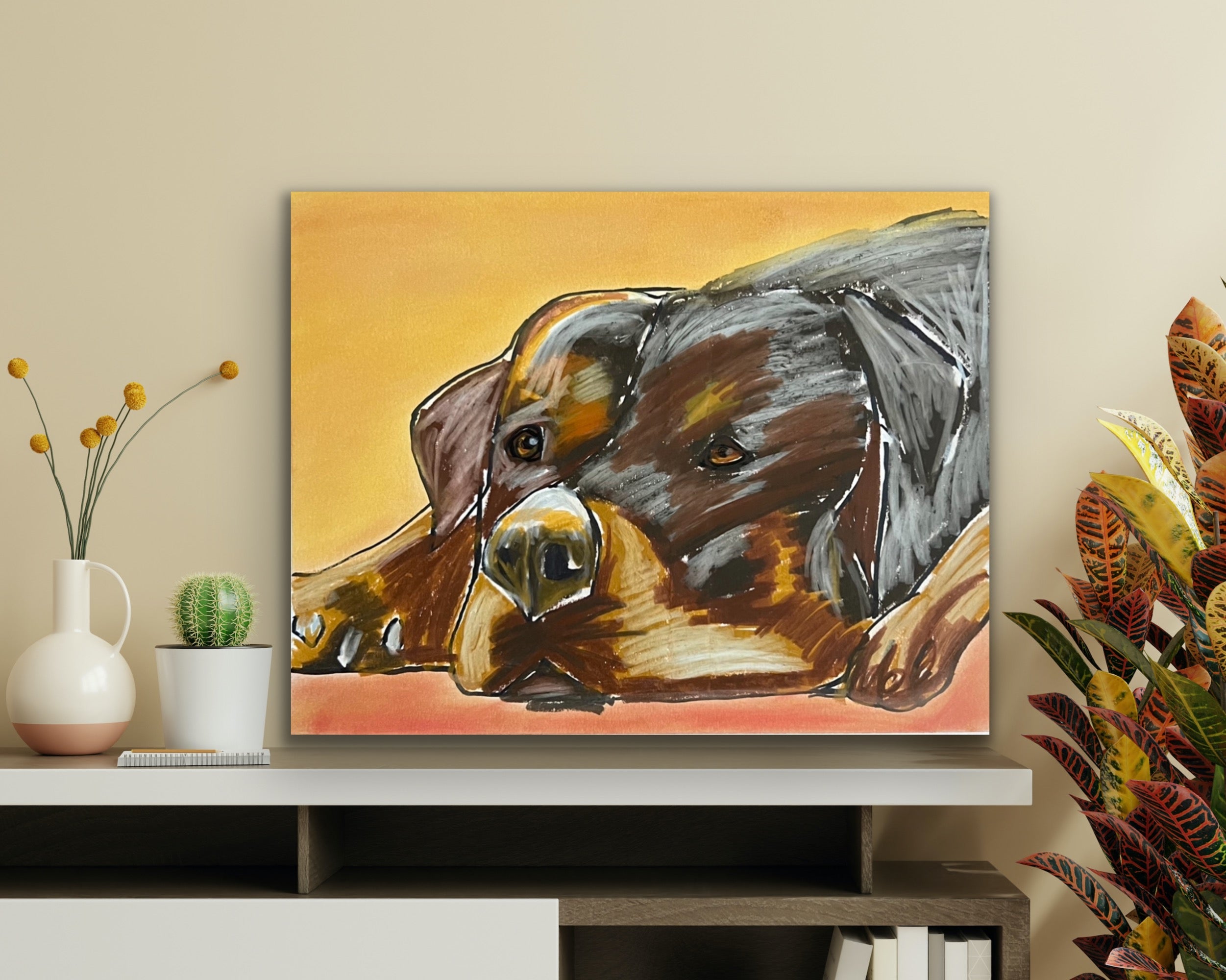 Cuddly Rottweiler - Art Prints
