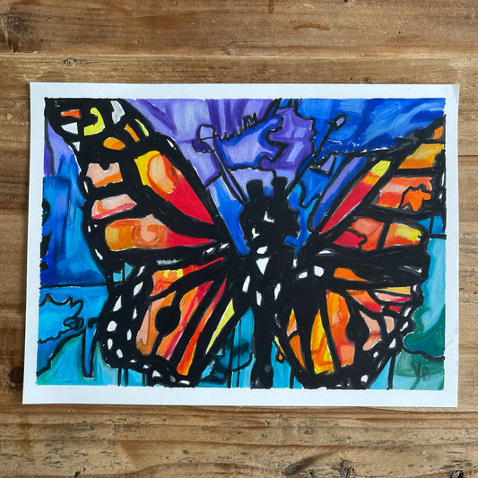 Monarch Butterfly  - original 9x12"
