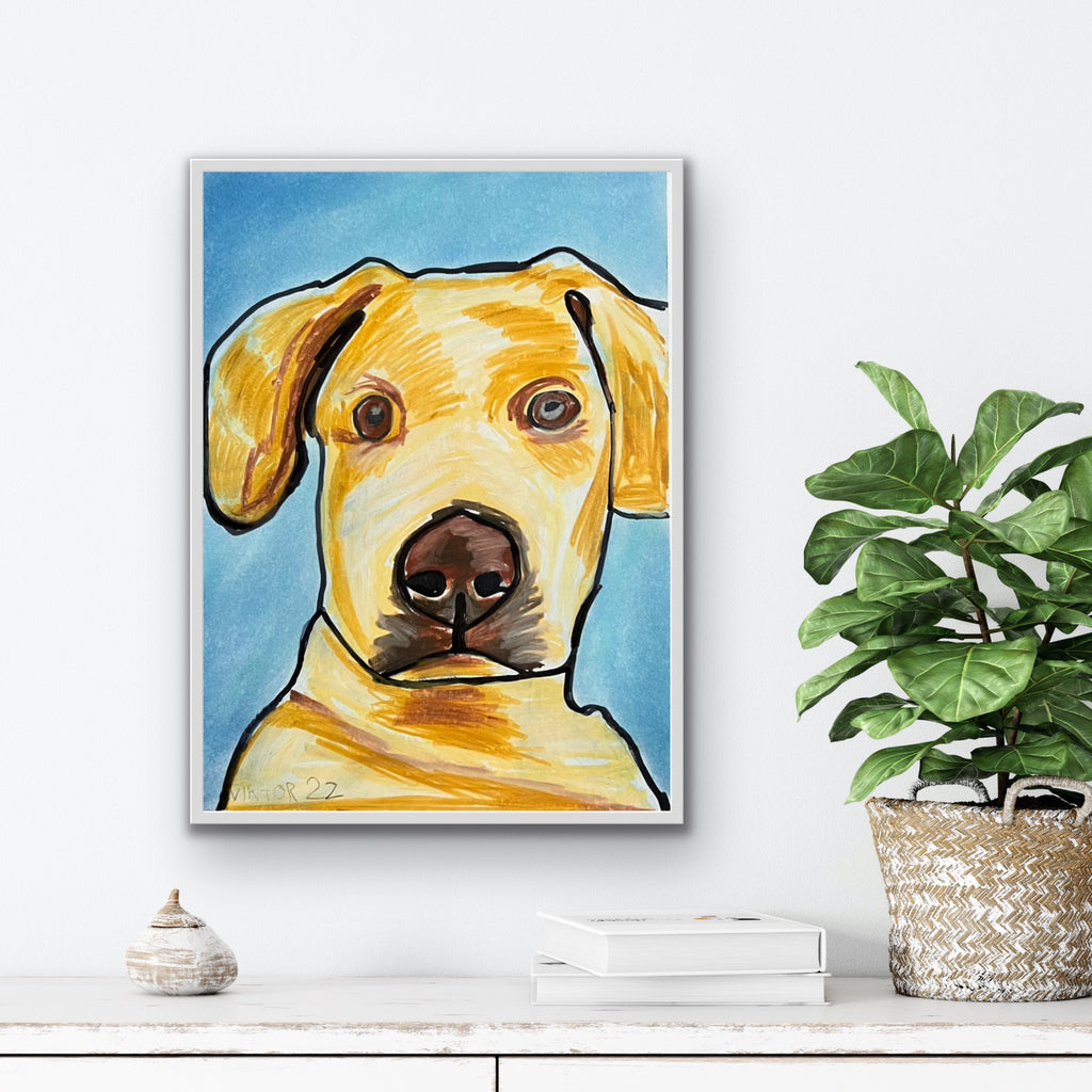 Cute Lab - ORIGINAL 9x12"