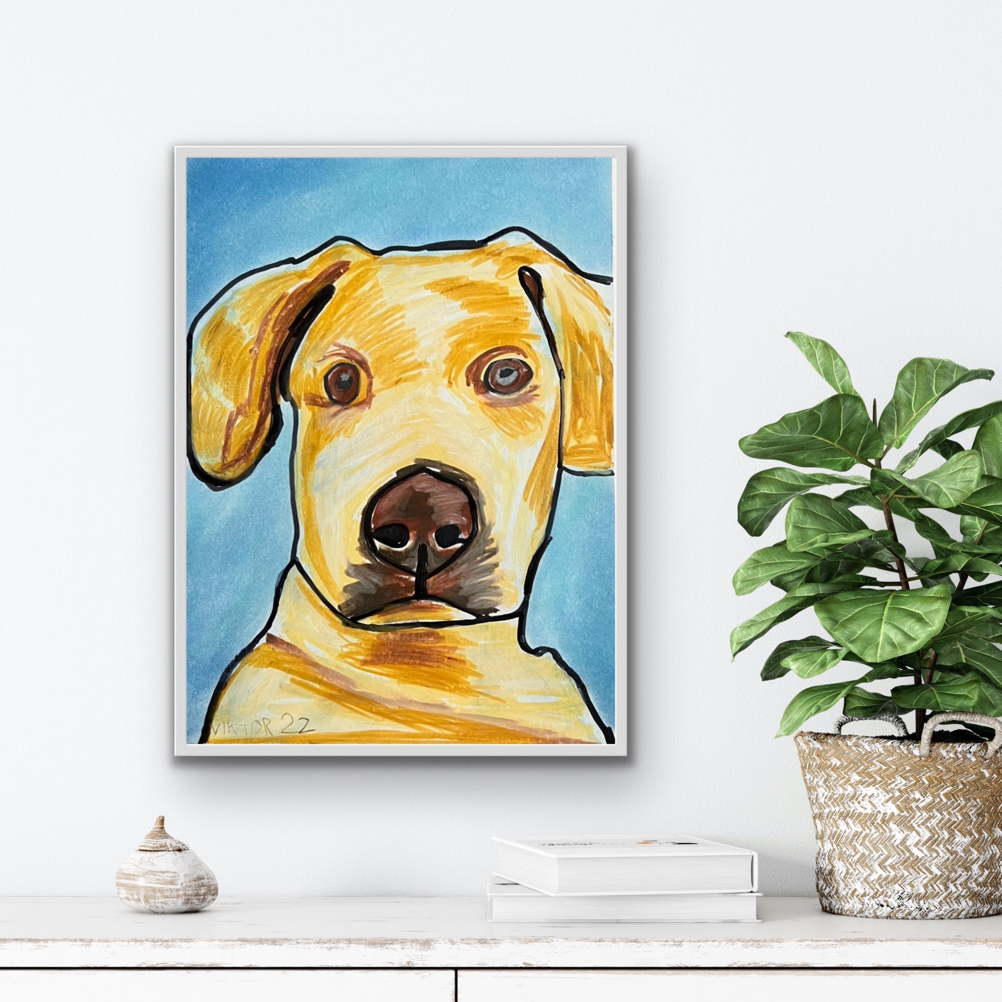 Cute Lab - ORIGINAL 9x12"