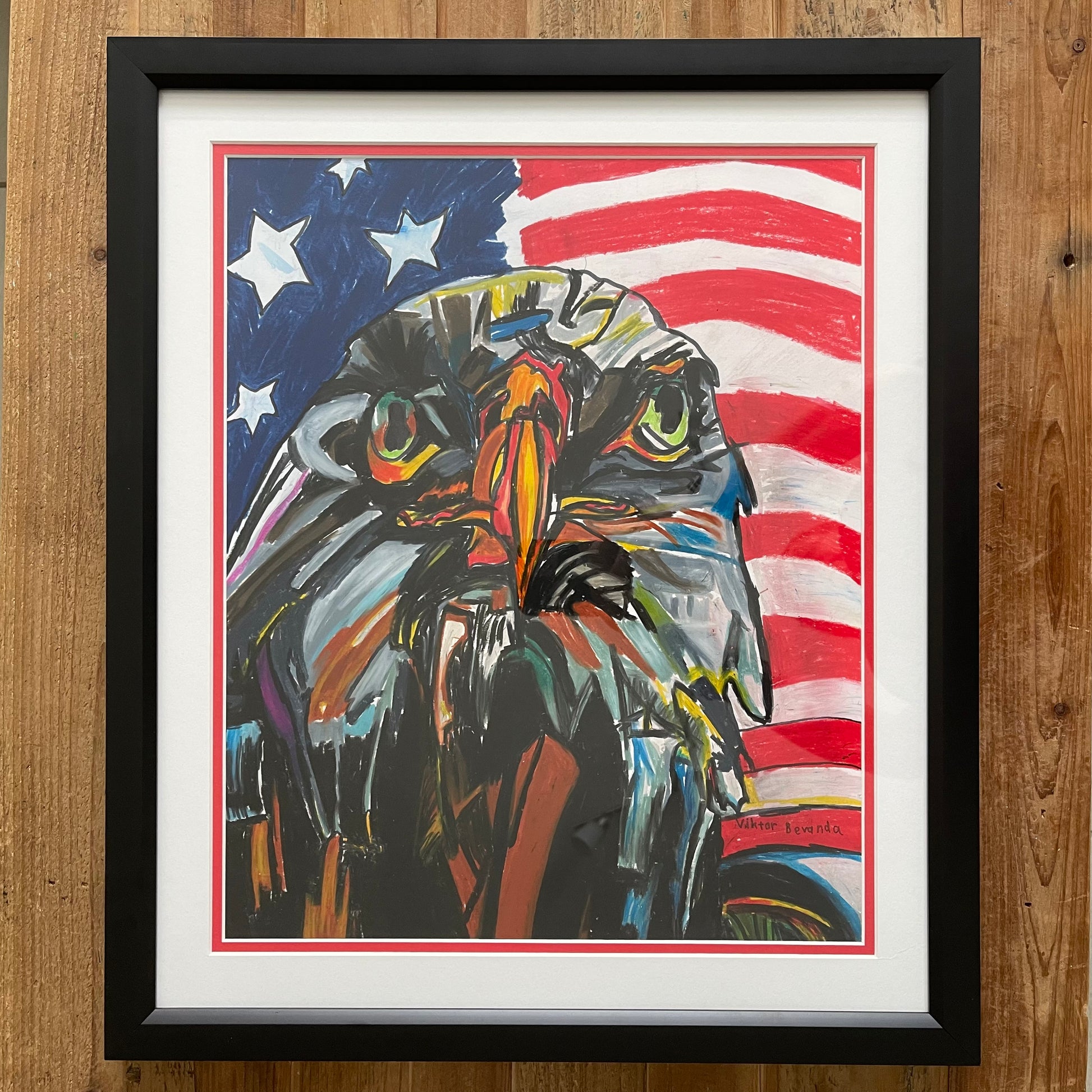 Eagle  FRAMED - 14x17” - Vichy's Art