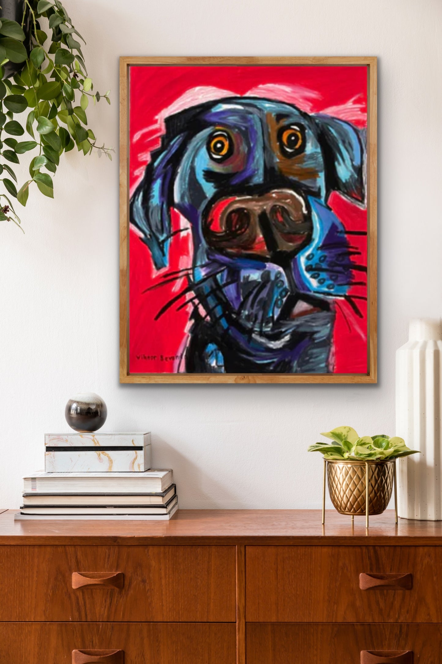 Funny Labrador - Printable painting, Digital download