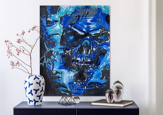 Skull - Stretched Canvas Print in more sizes