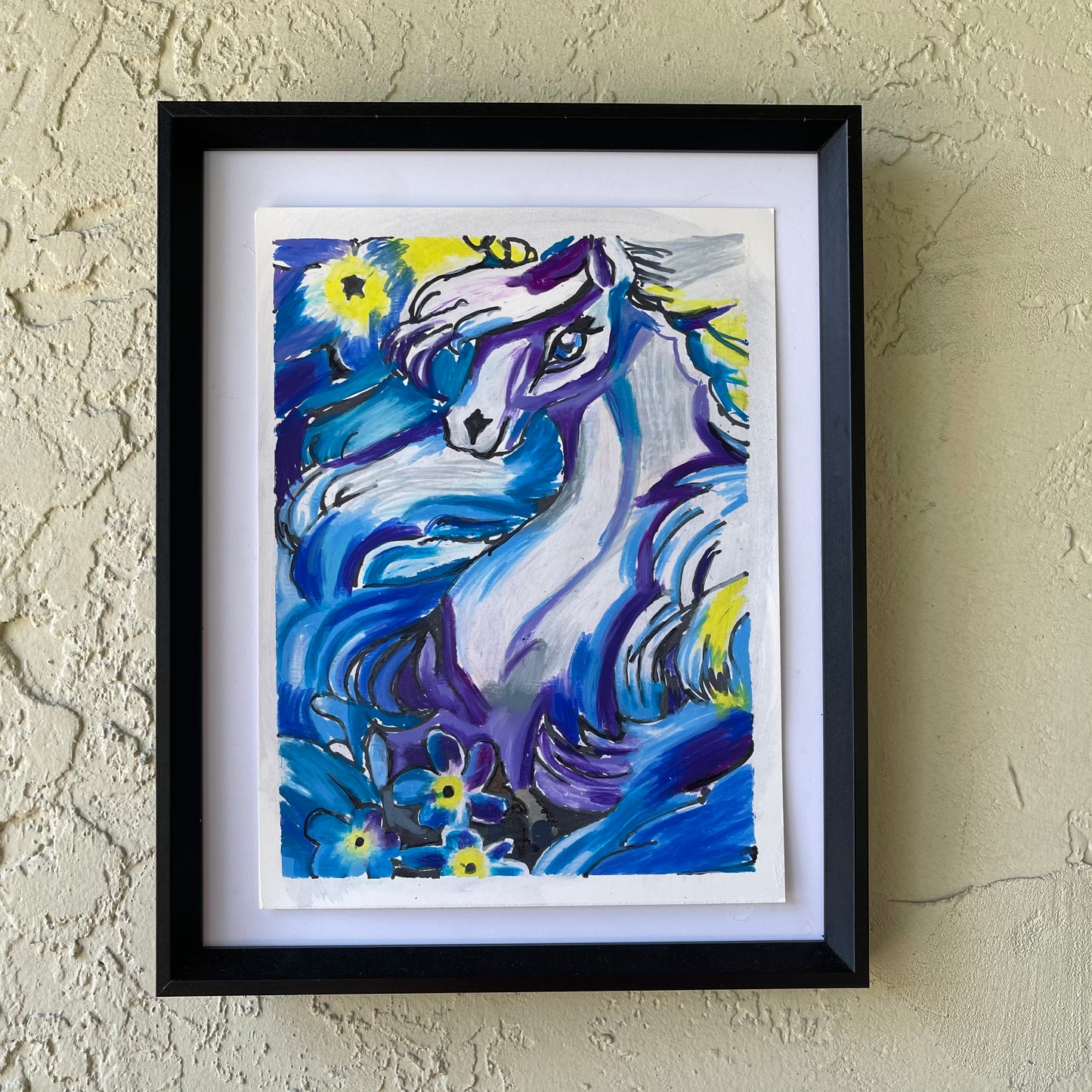 Unicorn  - original artwork 9x12