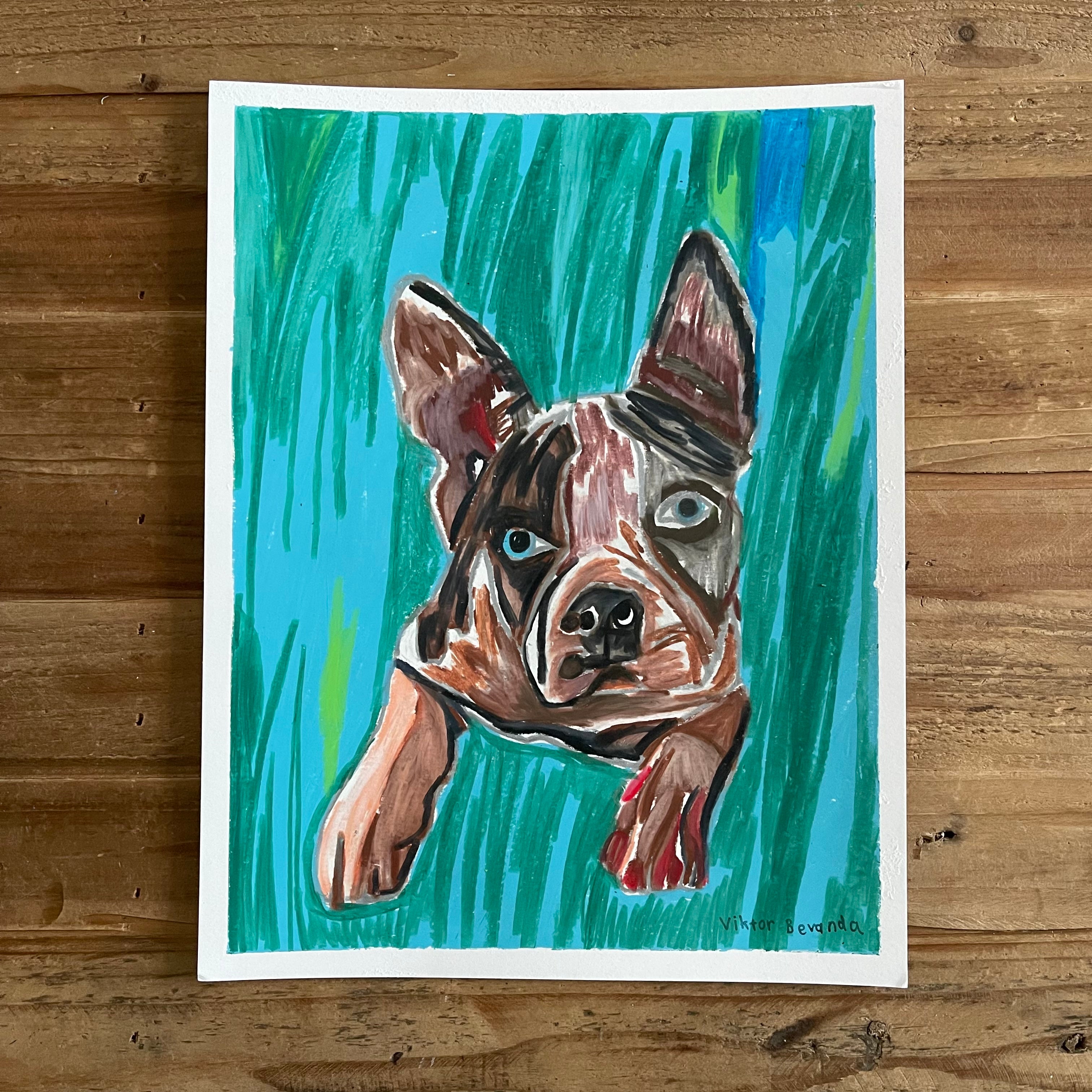 French Bulldog (Maverick) - ORIGINAL 11x14"