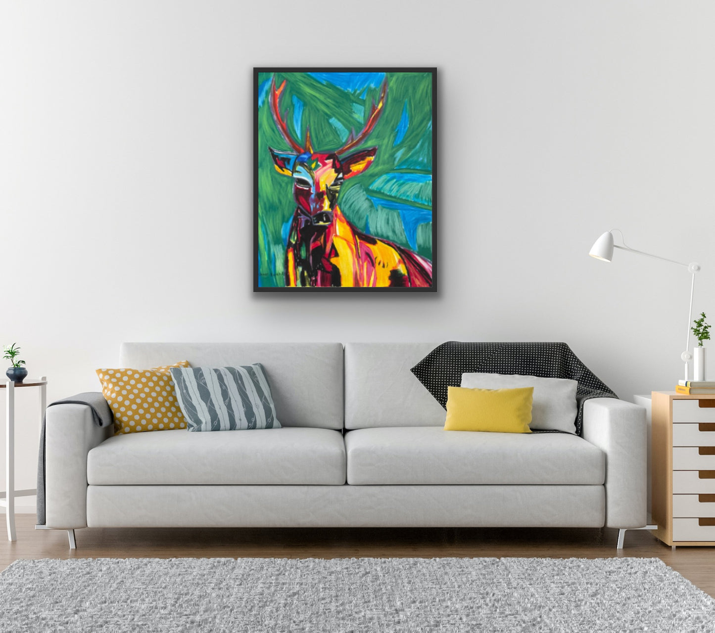 Deer - Stretched Canvas Print in more sizes
