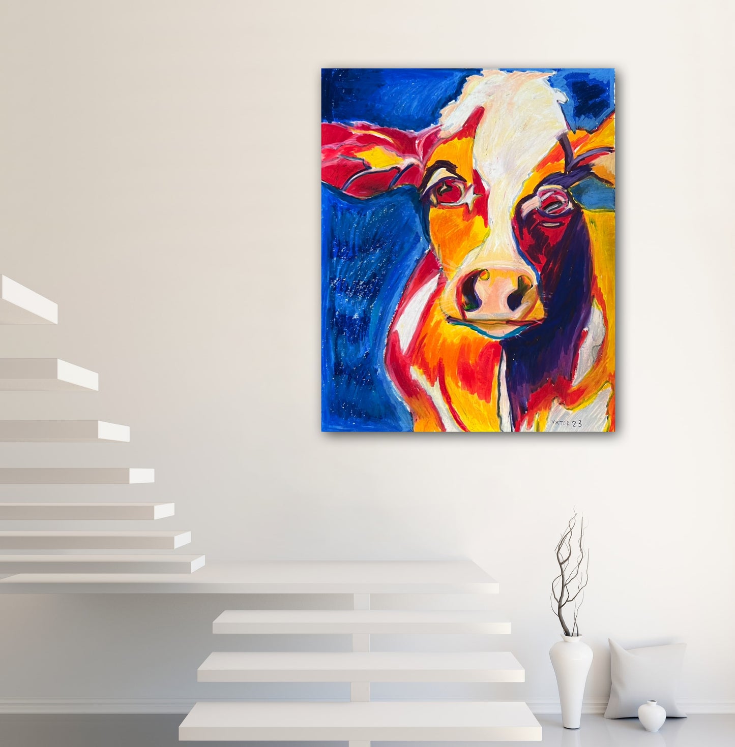 Colorful Cow - fine prints of original artwork