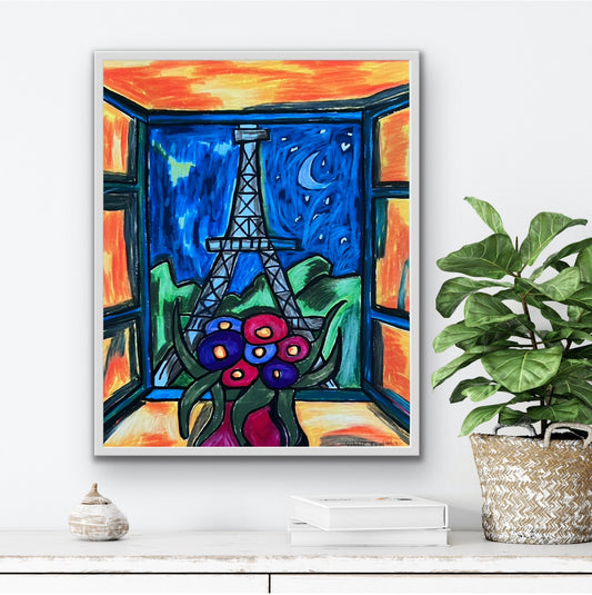 Paris (Eiffel Tower) - Stretched Canvas Print in more sizes
