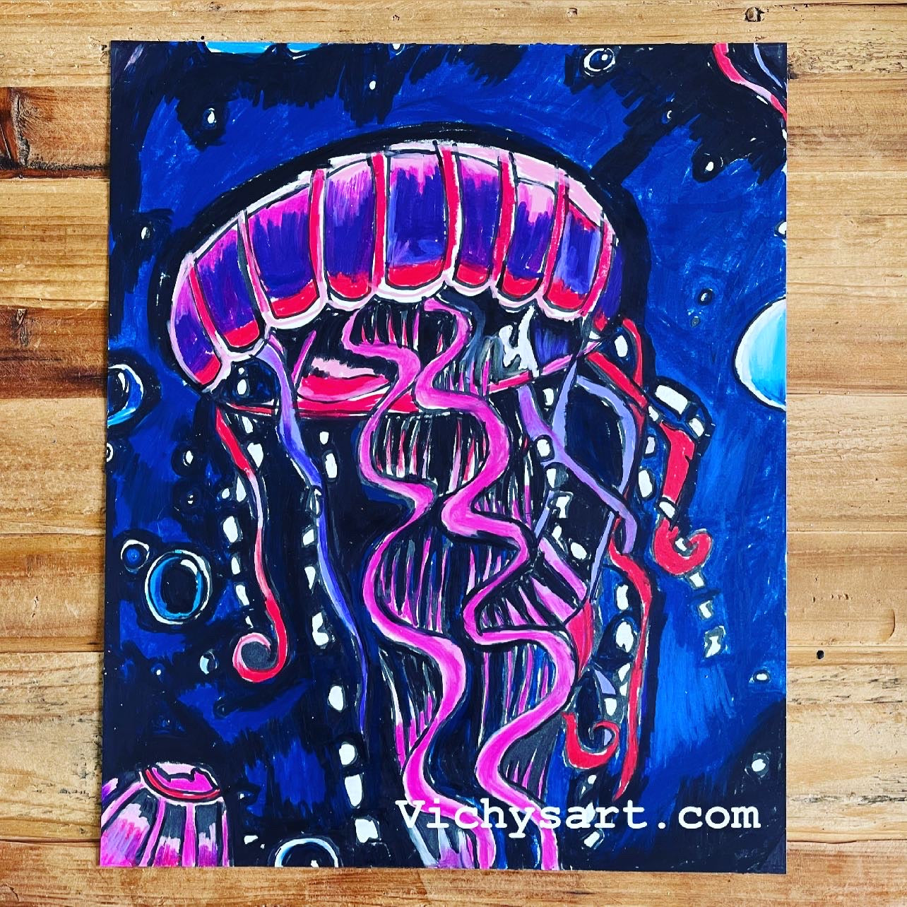 Jellyfish - Framed - ORIGINAL  14x17”