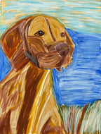 Lovely Vizsla - ORIGINAL 11x14”