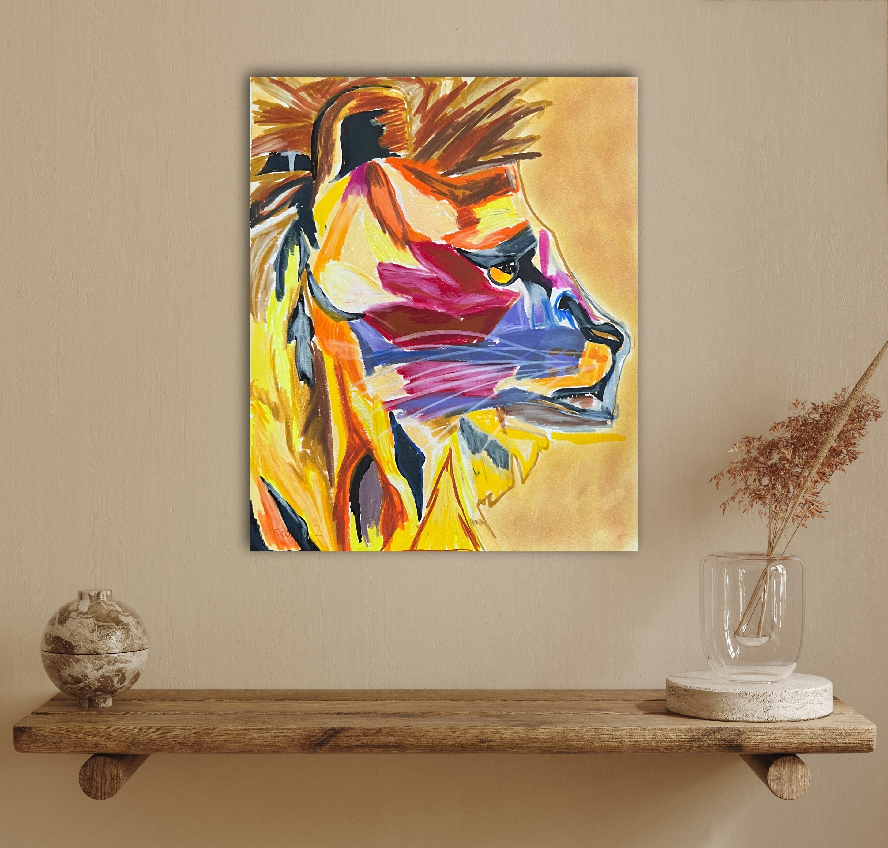 Lion - ORIGINAL 14x17”
