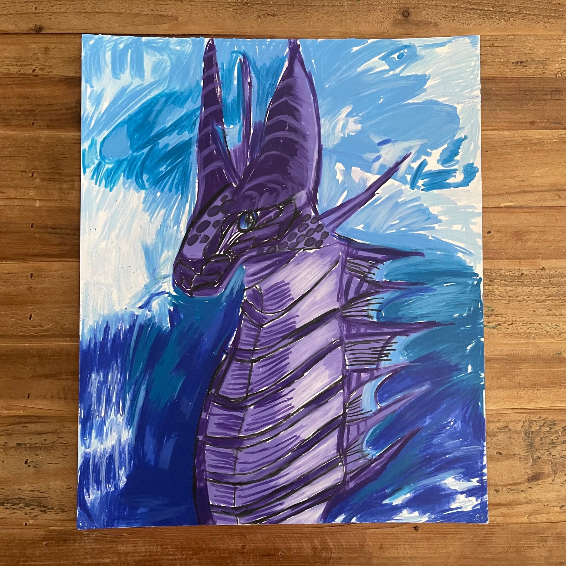 Dragon  - ORIGINAL  14x17” - Vichy's Art