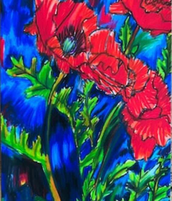 Great Poppies  - fine prints of original artwork - Vichy's Art