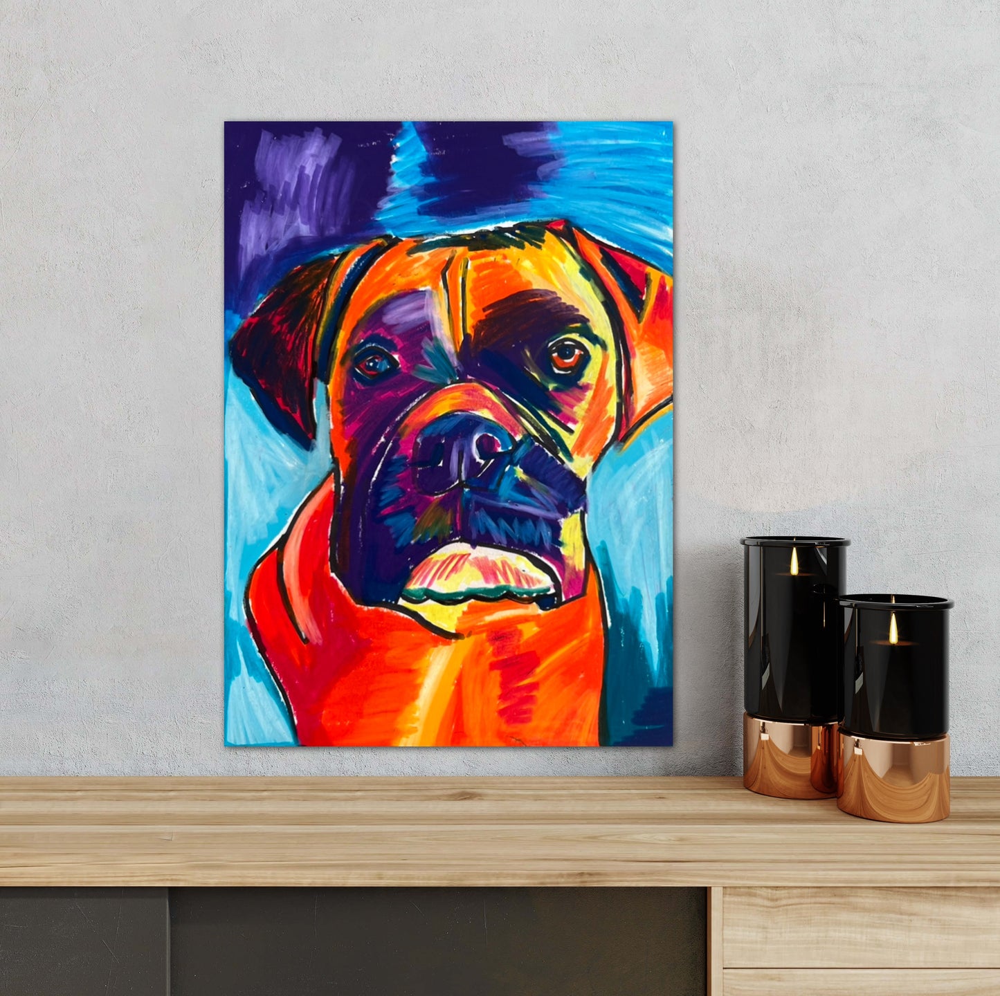 Boxer - Stretched Canvas Print in more sizes