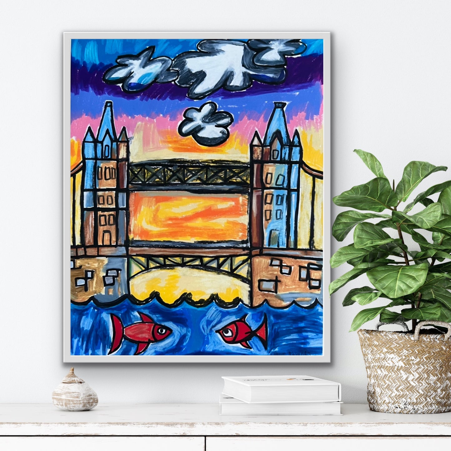 London (bridge) - Stretched Canvas Print in more sizes