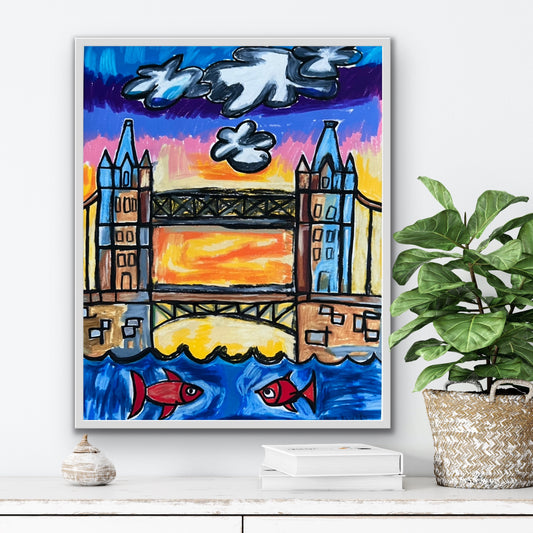 London (Tower bridge) - Stretched Canvas Print in more sizes
