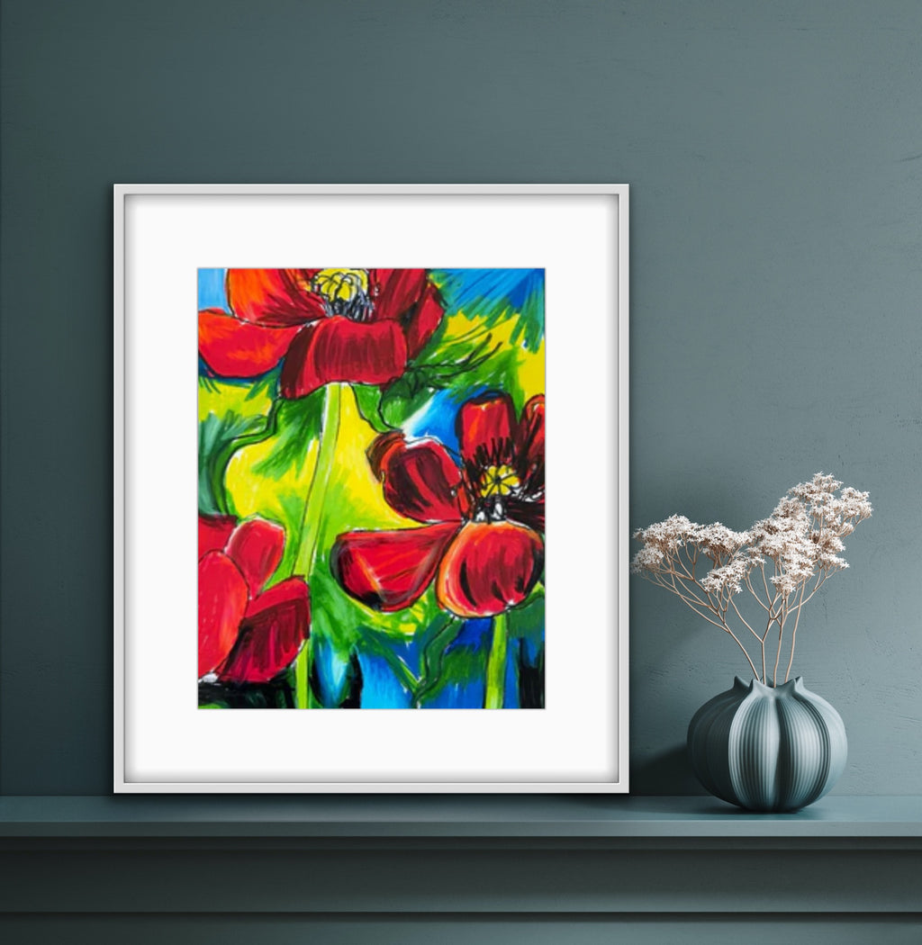 Poppies  - fine prints of original artwork - Vichy's Art
