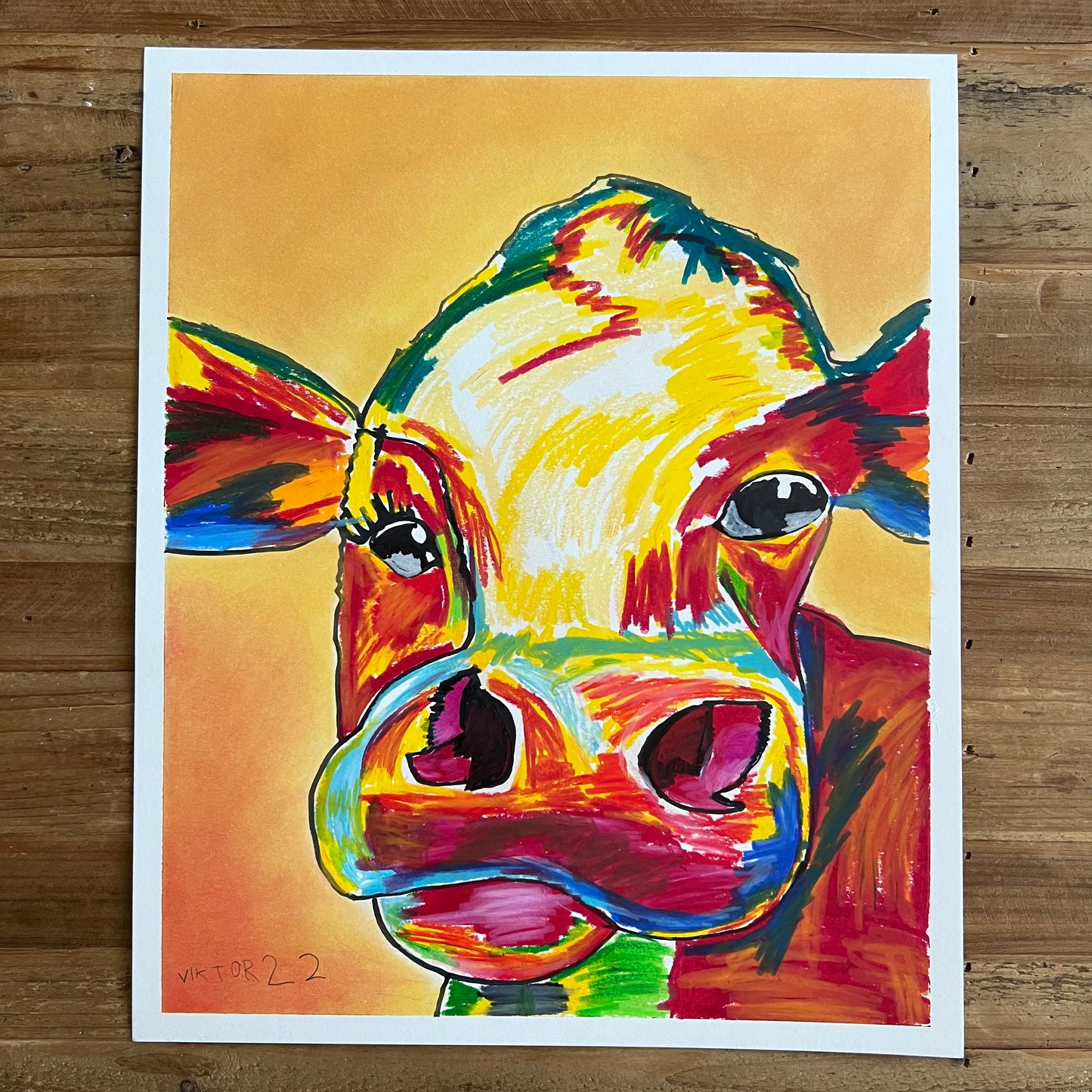 Silly COW - ORIGINAL  14x17”