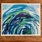 Dolphin - ORIGINAL 14x17” - Vichy's Art