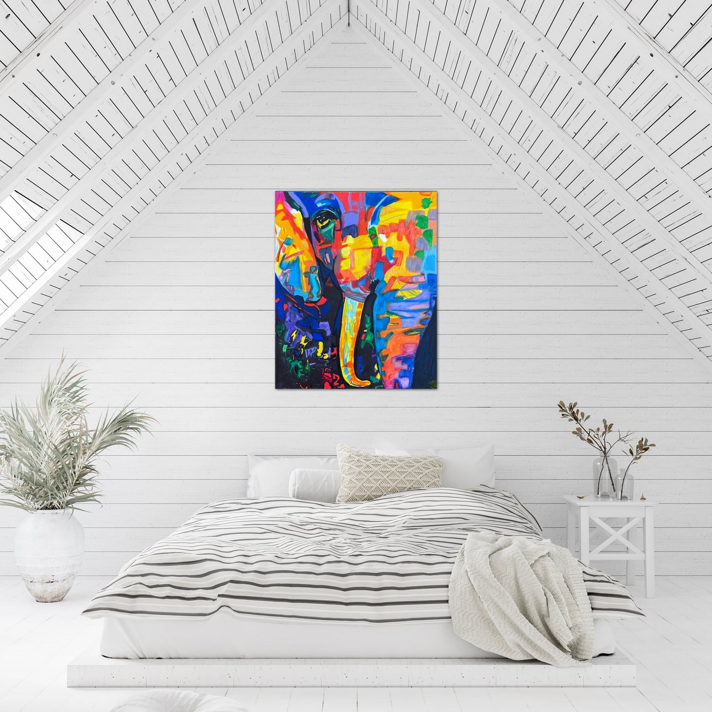 Abstract  Elephant - Stretched Canvas Print in more sizes