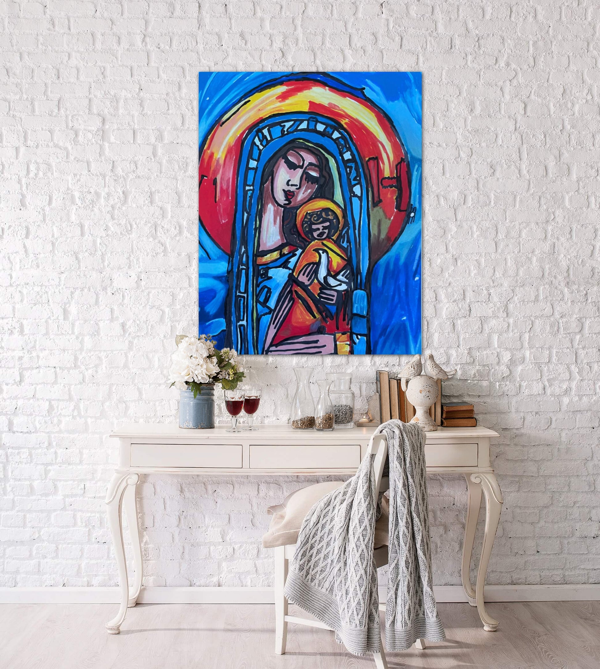 Madonna (Virgin Mary) - fine paper and canvas prints - Vichy's Art