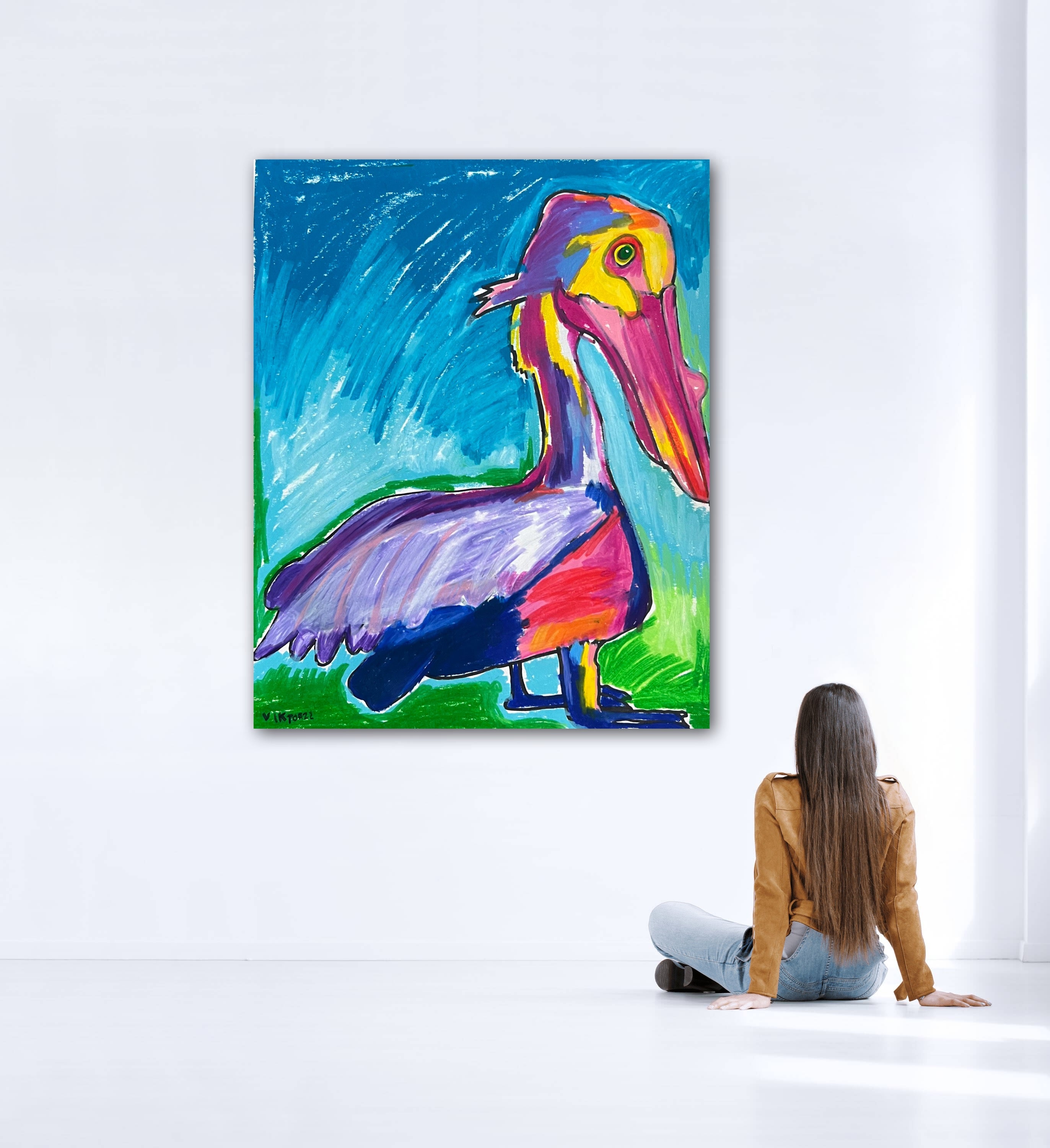 Abstract Pelican - Art Prints