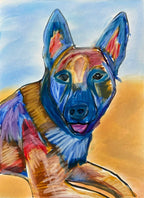 German Shepherd Dog - ORIGINAL 9x12"