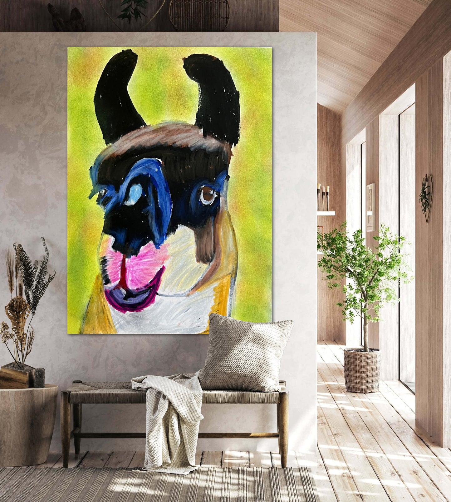 The Llama - Print, Poster or Stretched Canvas Print in more sizes