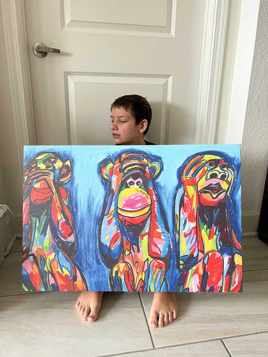 Wise Monkeys - Canvas Print