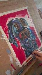 Funny Labrador - ORIGINAL 11x14"